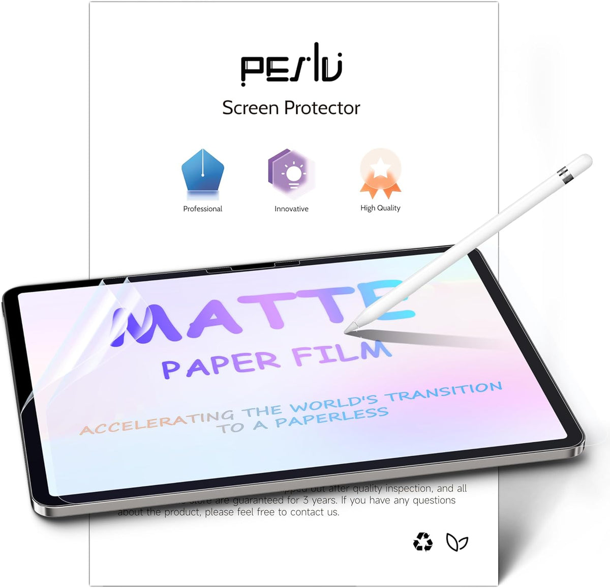 2 Pack Like Paper Screen Protector for iPad Air 13 Inch 2024/2025 (M2/M3, 6th/7th Gen), Matte Anti Glare PET Film/Blue Light Filter Eye Protection Cover/Drawing & Writing Feel Like on Paper