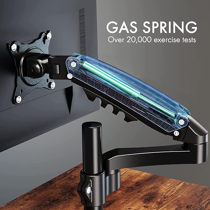 Dual Spring LCD Monitor Arms with USB and Multimedia Ports for: LG 27GP850-B Ultragear Gaming Monitor 27” QHD (2560 x 1440) Nano IPS Display 1ms Response Tim 165Hz Refresh Rate
