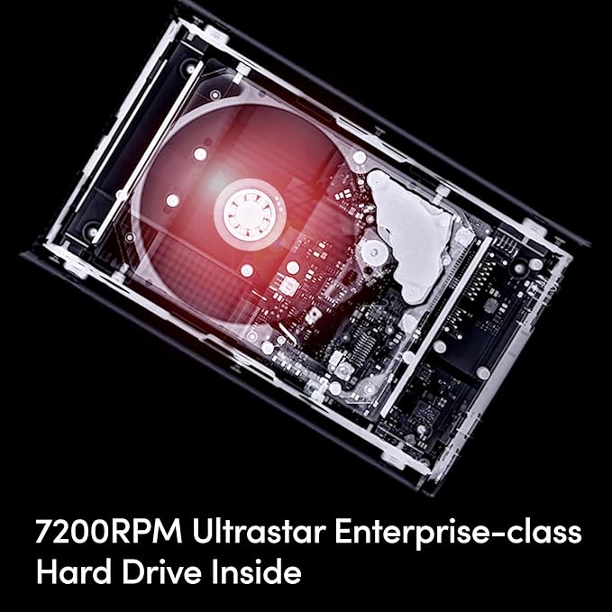 SanDisk Professional 8TB G-Drive Project - External HDD Thunderbolt 3 USB (10Gbps) 7200RPM Ultrastar Hard Drive Up to 250MB/s Read - SDPHG1H-008T-NBAAD