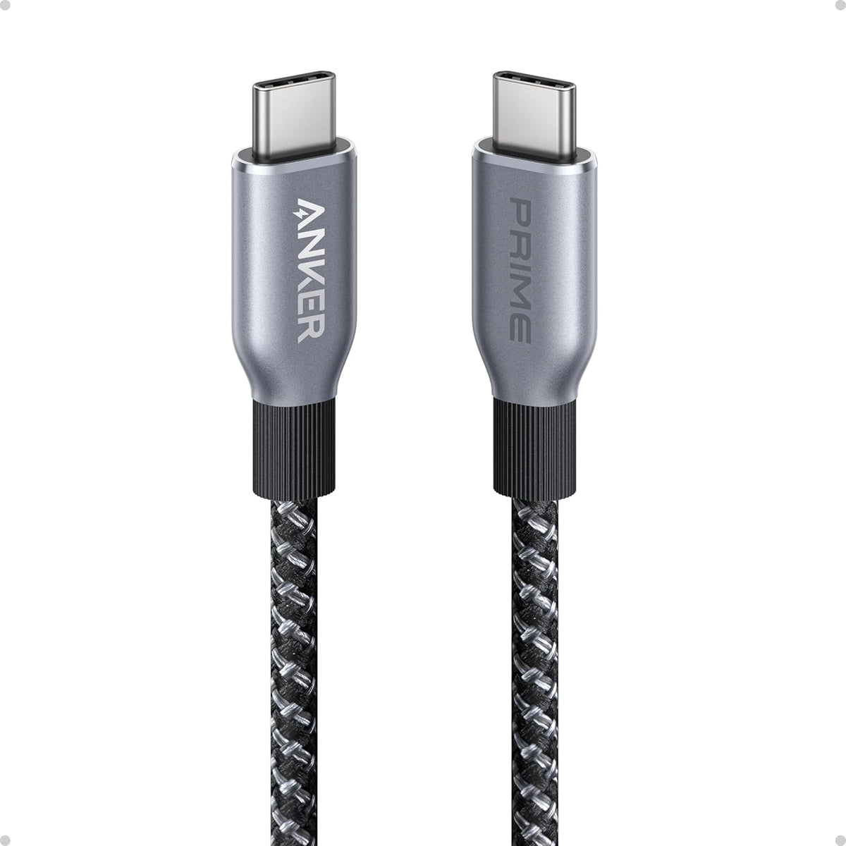 240W 100-Year 17 S24(1 Anker Prime USB C to USB C Cable, Fast Charging Cord, Upcycled-Braided Nylon with Bend