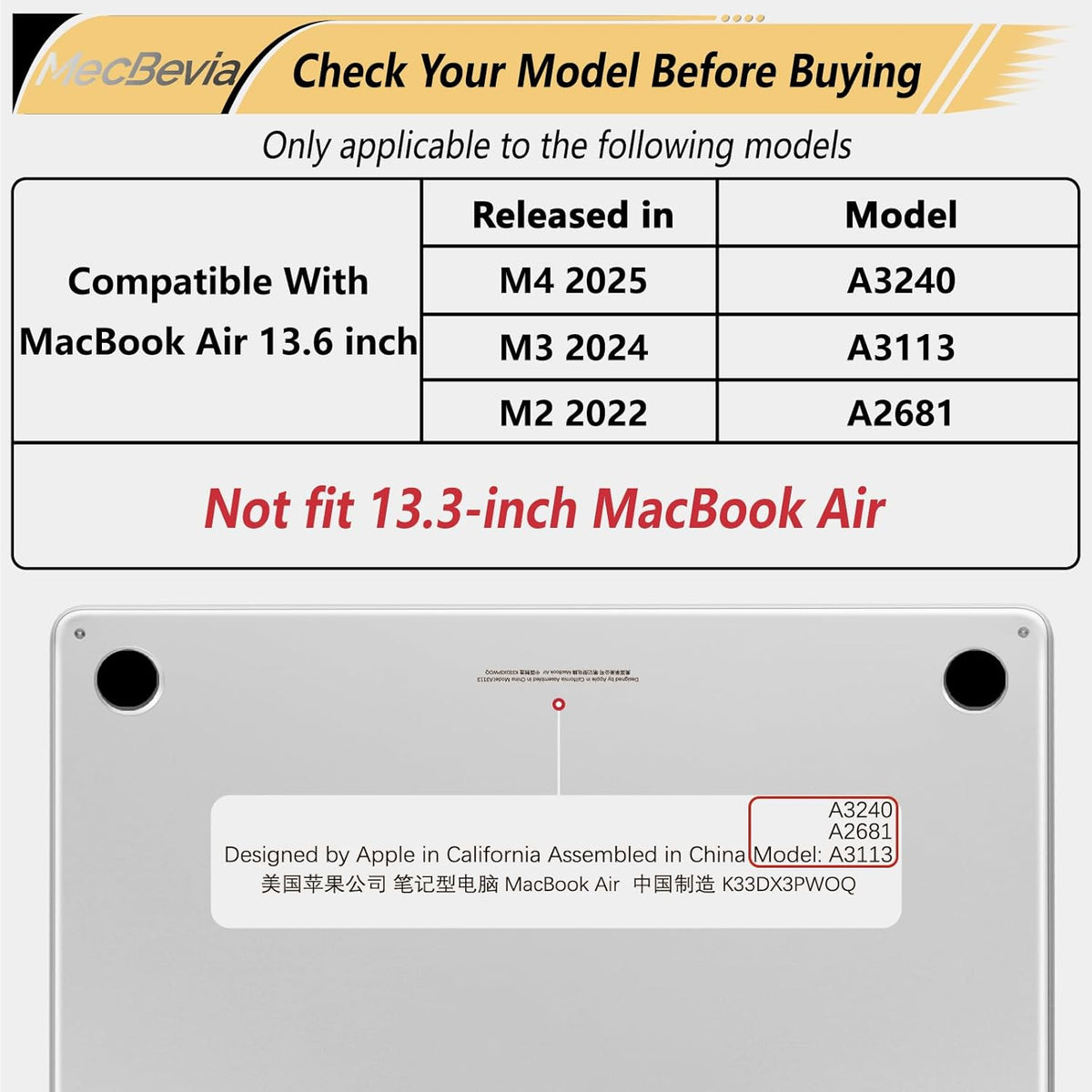 Compatible with MacBook Air 13.6 inch Case, M4 A3240/M3 A3113/M2 A2681 (Released 2025 to 2022), Hard Shell, Keyboard Cover, Screen Protector, Webcam Cover & Type-C Adapter, Vector Flower