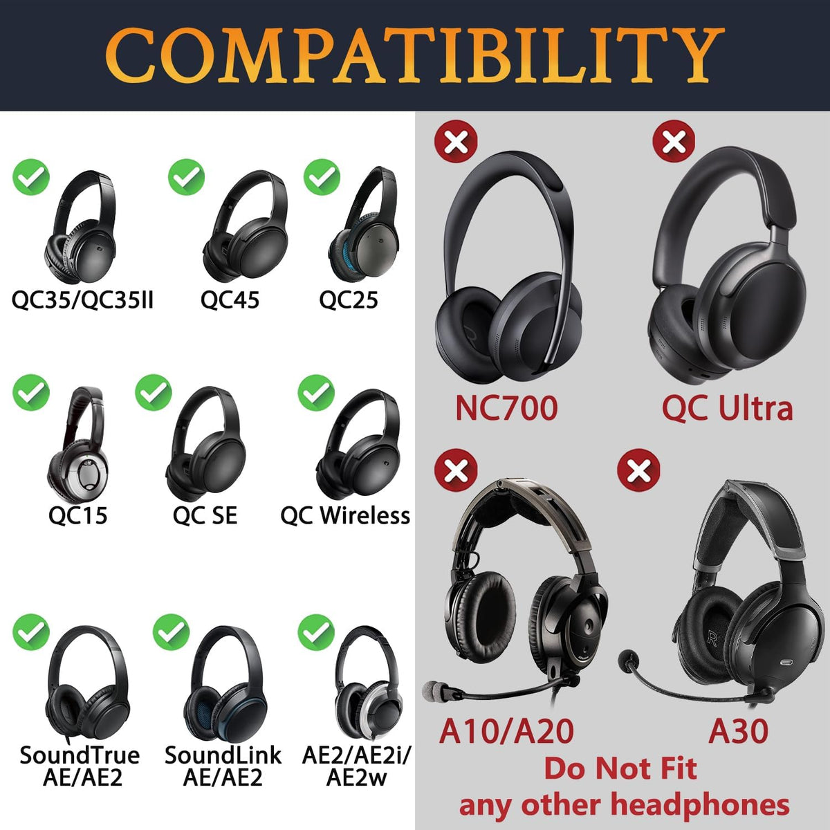 SOULWIT Silicone Ear Pads Cover Protector for Bose QuietComfort QC15 QC25 QC2 QC35 QC45/Ae2 Ae2i Ae2w/SoundTrue & SoundLink AE Headphones Cushions, Sweatproof, Easily Washable - Blue