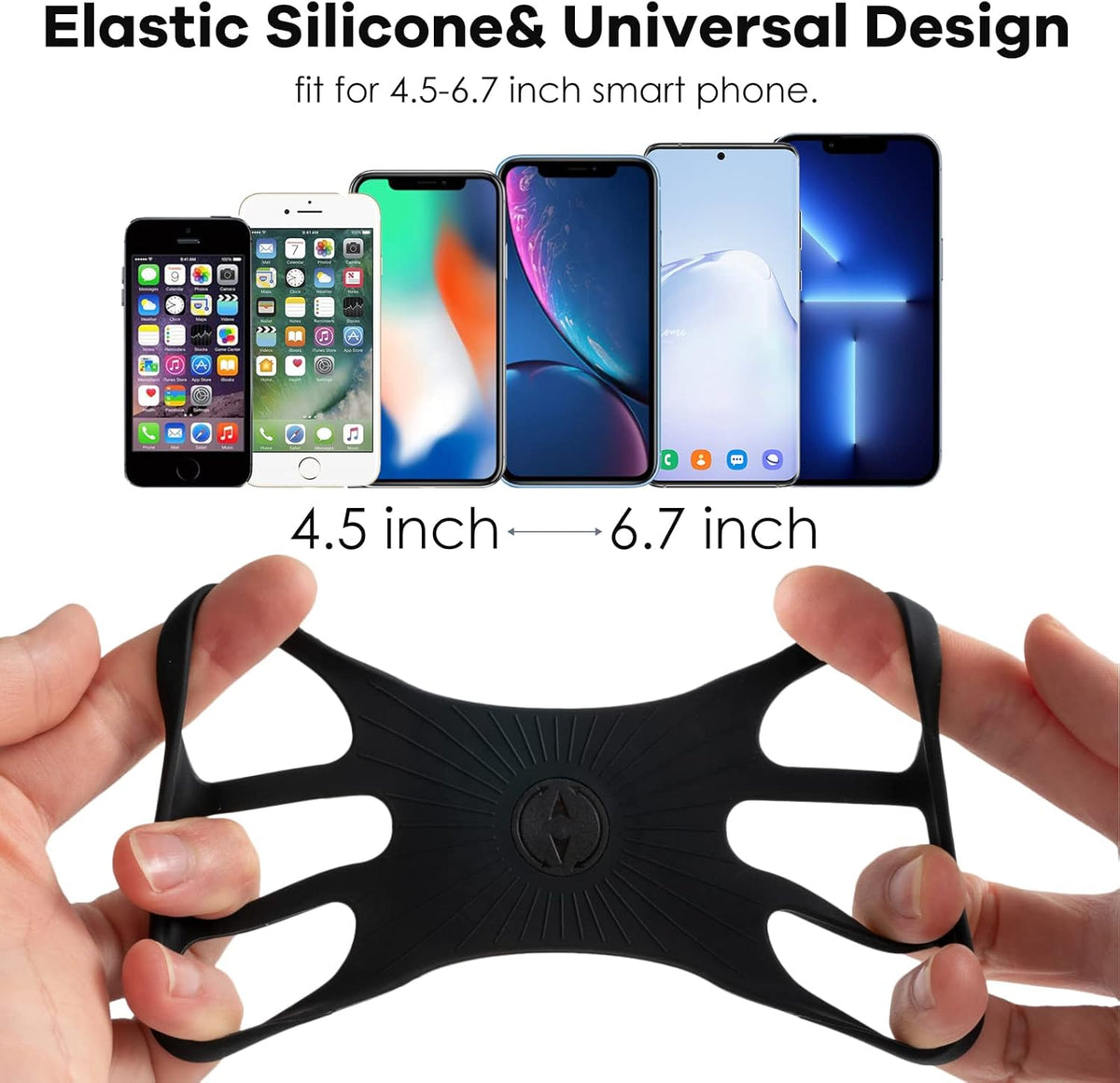 Cikyner Running Armband, Upgraded 3 in 1 Running Phone Holder Sports Armband Bicycle Phone Holder 360° Rotatable & Detachable Running Phone Armband for 4.5-7'' iPhone for Gym Running Hiking