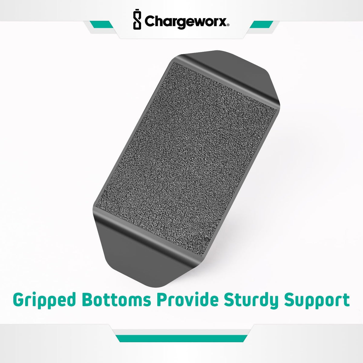 CHARGEWORX 3 Magnetic Cable Organizer Weighted Non-Adhesive Cord Holder with Magnetic Clips for USB-C, Lightning