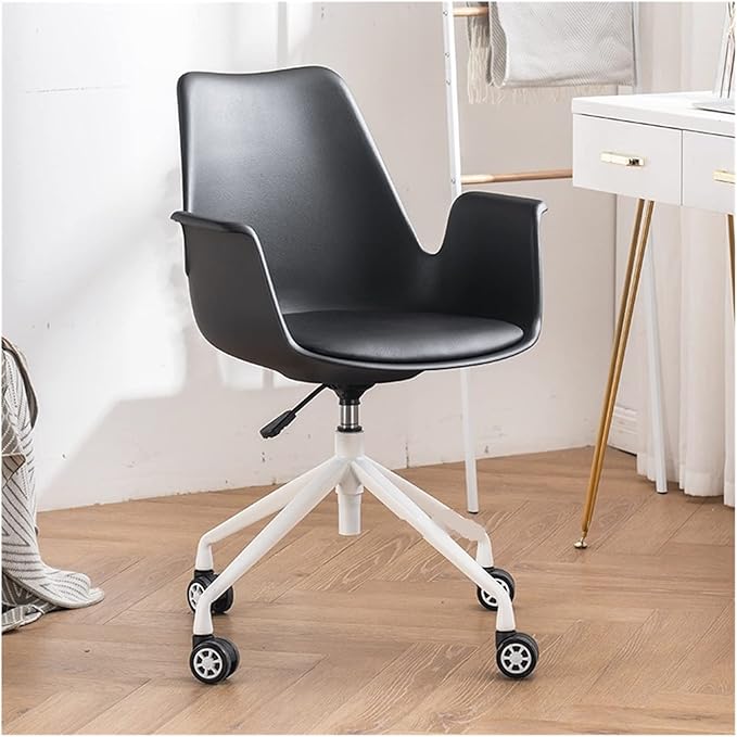 Adjustable Office Computer Chair with Armrest Office Chair Computer Chair Swivel Lifting Household Bedroom Furniture Backrest Office Chairs(Five-Star Foot)
