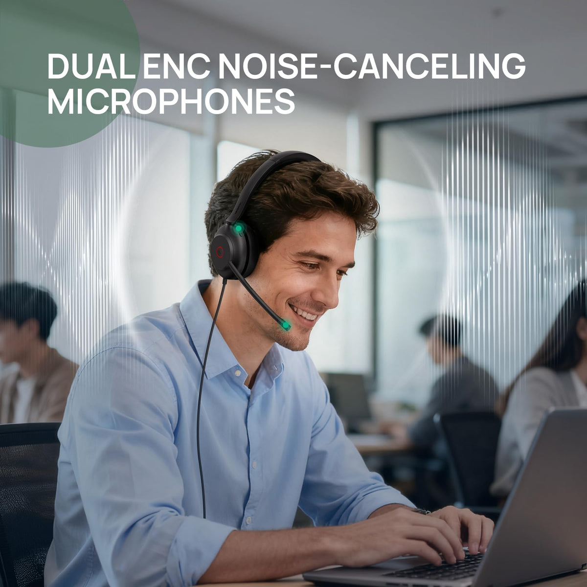 Yealink UH35 Wired Headset, USB Headset with Noise Cancelling Mic, Optimized for Skype and Zoom and Other Leading Conferencing Platforms, All-Day