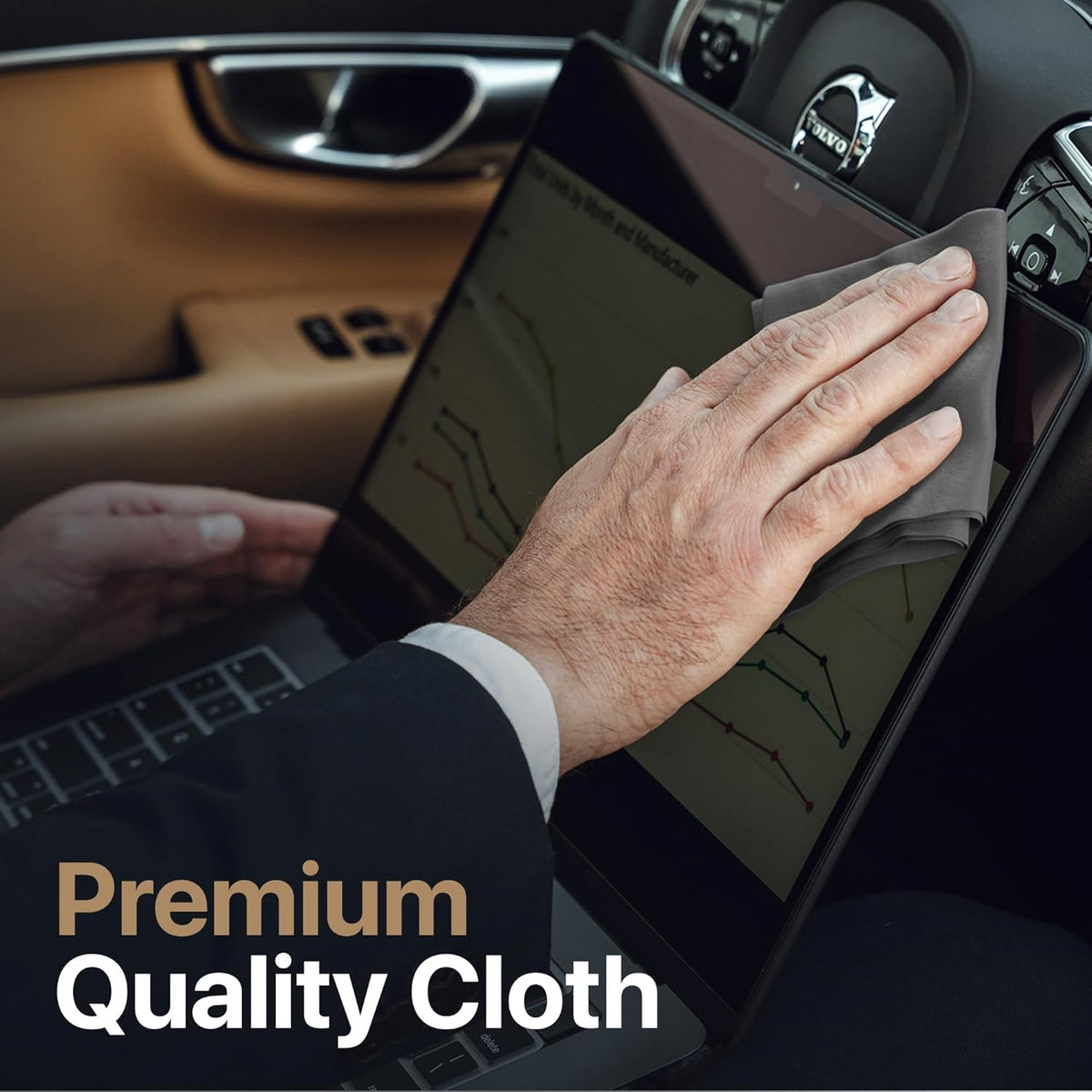 Kuzy Premium Keyboard Cover Cloth with Screen Imprint Protection - Lint Free Microfiber Cleaning Cloth - Computer Screen Cleaner Compatible with MacBook Pro Air 13" and MacBook Pro 14", 1 pk