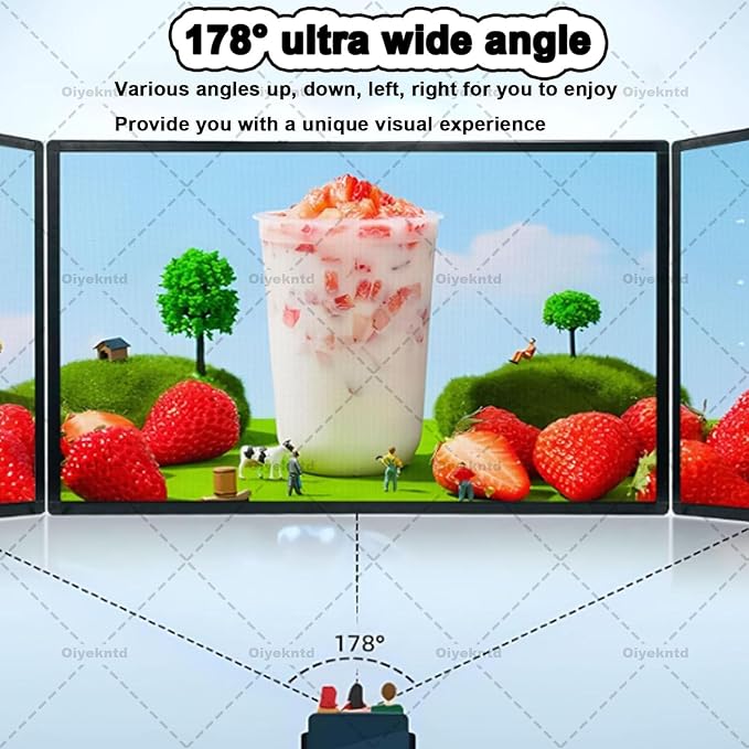 Commercial Digital Signage Display Advertising Media Player Portrait and Landscape Digital Signage Player Smart Split Screen for Restaurants Cafes Salons &amp Shops 43in