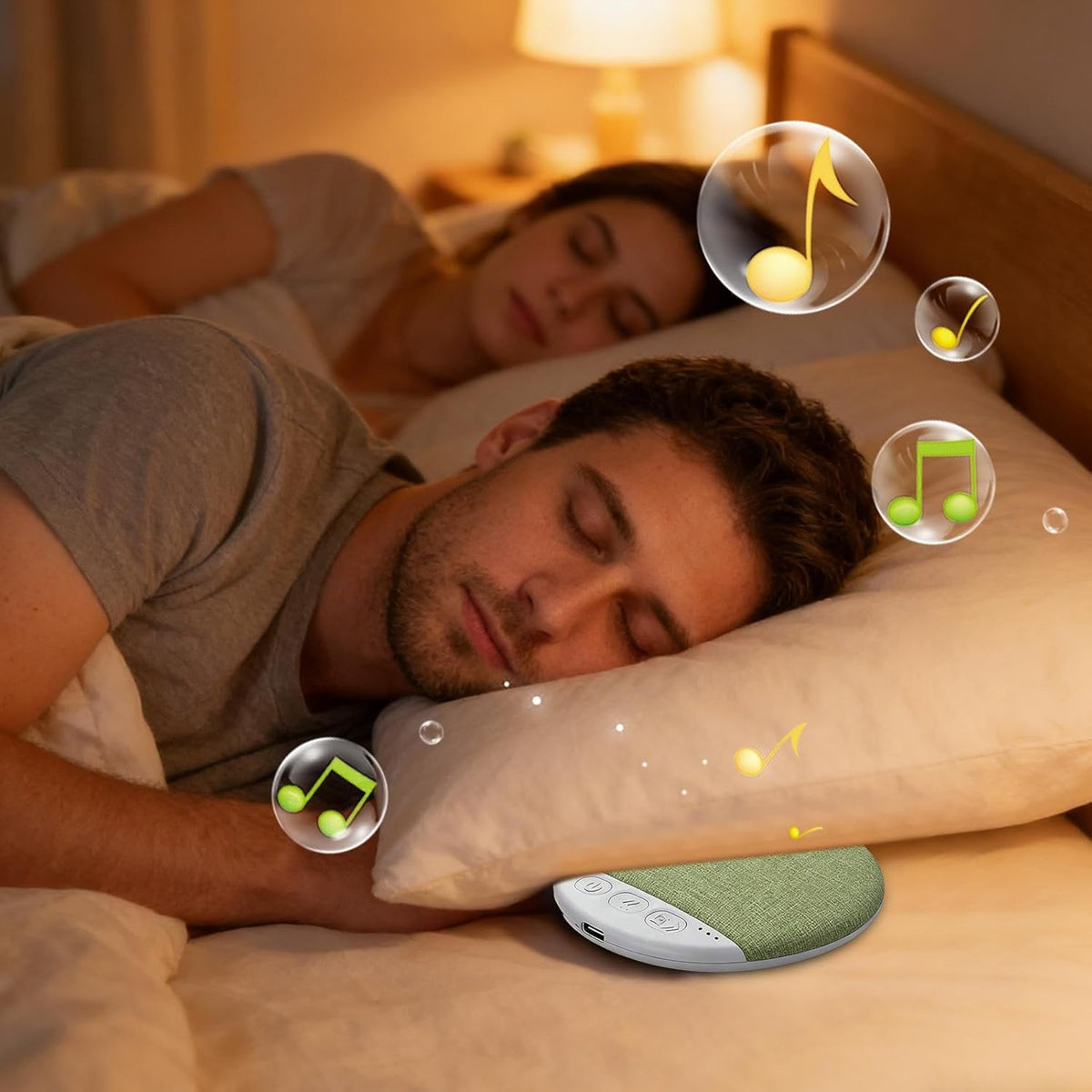 Generic White Noise Pillow Speaker - Under Pillow Speaker for Sleeping | Portable Wireless Sleep Aid Sound Machine |