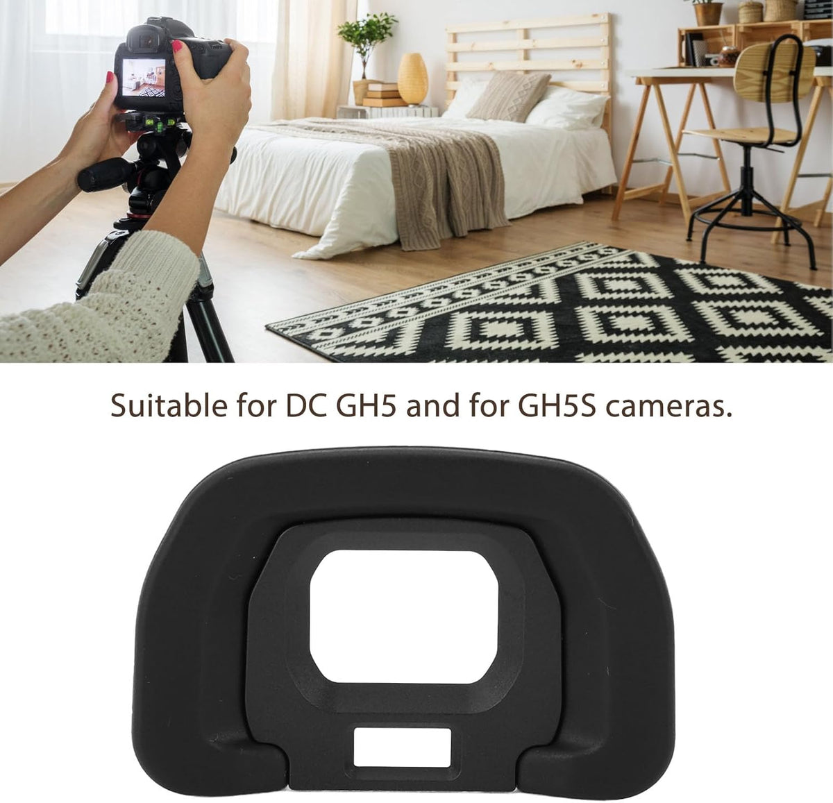 GH5 Jiawu Viewfinder Eyepiece Eyecup, ABS and Rubber Replacement Viewfinder Protector with Light Blocking for DC