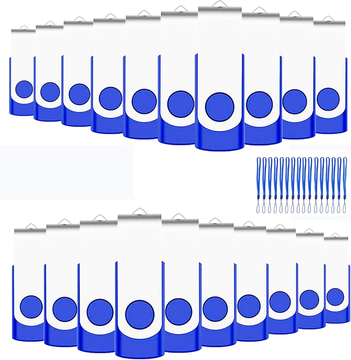 2GB Bulk Flash Drives 50 Pack EASTBULL USB 2.0 Metal Flash Drives Bulk Swivel USB Drives Bulk Thumb Drives Pack (2GB)