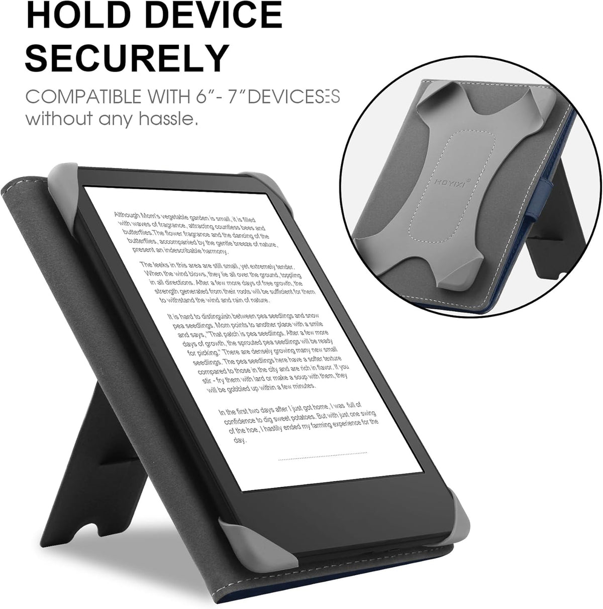HoYiXi 6.8",7" 2E/Paperwhite/Pocketbook/Tolino 6"-7'' Universal Case for eReader,Compatible with Kindle/Kobo Clara