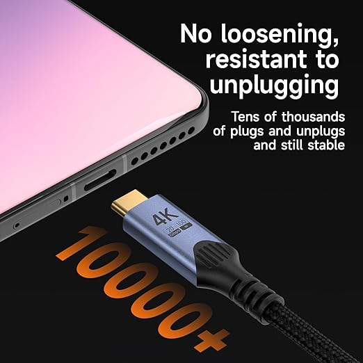 Long USB-c Cables 2 Pack 10FT 100W Fast Charging 20Gbps SuperSpeed USB 3.2 Gen 2x2 4K@60Hz Video Compatible with Thunderbolt 4/3