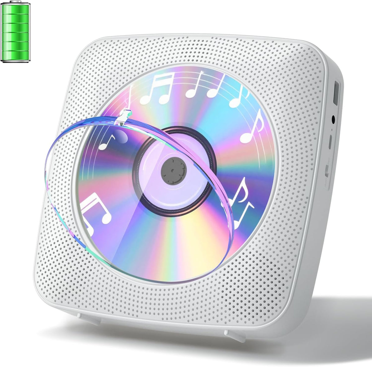 Gueray 1800mAh CD Player Portable with Bluetooth Wall Mountable, CD Music Battery Operated Players for Home
