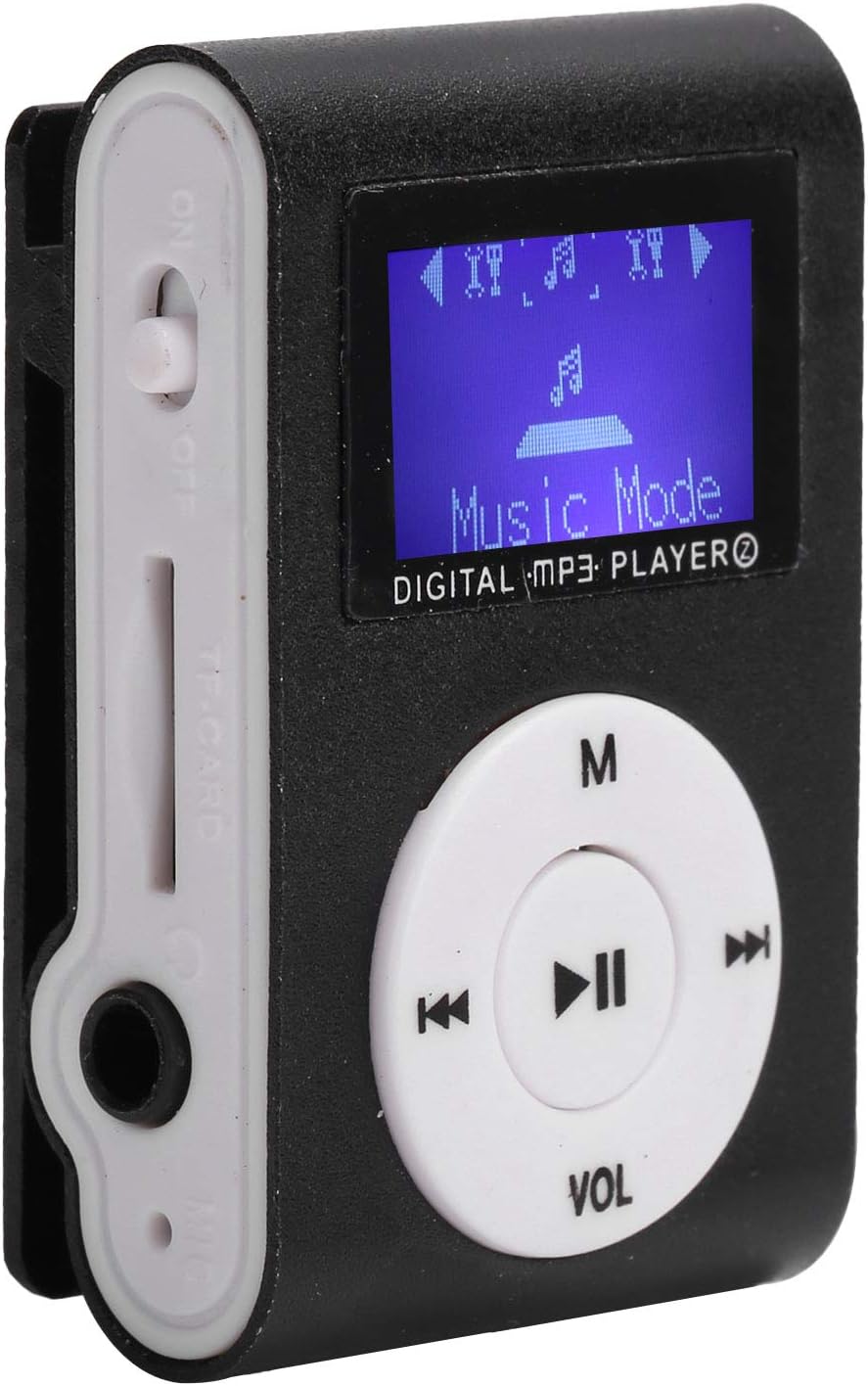 GOWENIC MP3, MP3 32GB MP3 Mini Music Player, Portable Music Player, BackClip LCD Screen Design, Memory Card Support