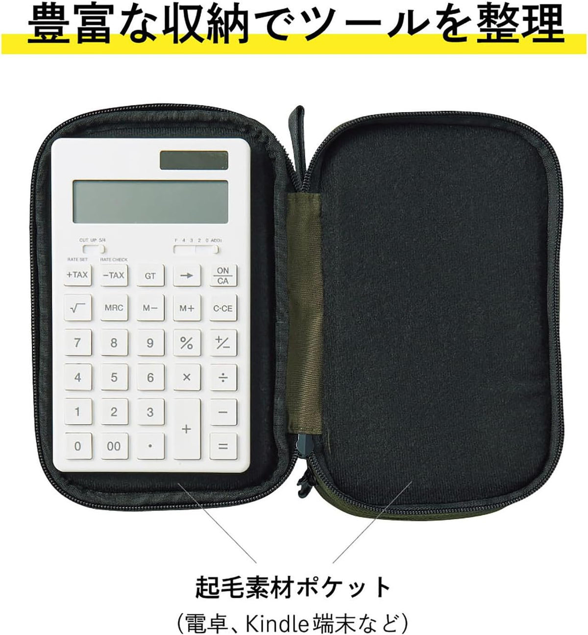 5 3.6 8.5, (A7765-11) LIHIT LAB Gadget Pouch, Double, x x Navy Blue