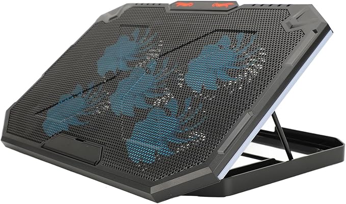 aqxreight Laptop Cooling Pad with 5 Fans for Efficient Heat Dissipation and Height Featuring RGB Lighting for 13 to 17 Inch Notebooks
