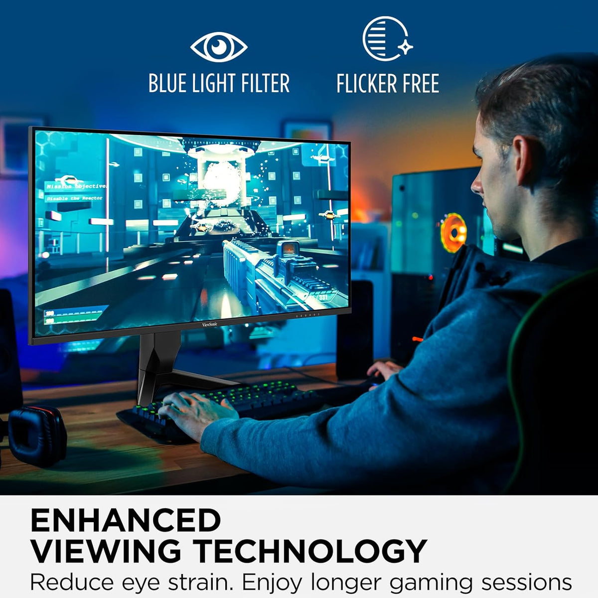 ViewSonic VX3418-2K 34 Inch 21:9 1440p 1ms 165Hz Gaming Monitor with FreeSync Premium, Eye Care, HDMI, DisplayPort and USB