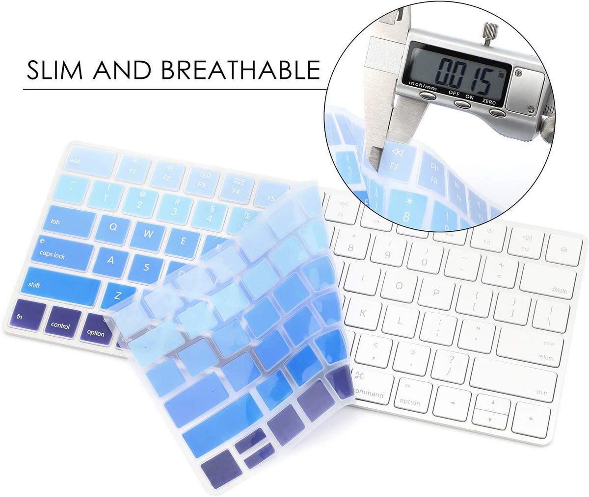 Allinside Ombre Blue Cover for Apple Magic Keyboard (MLA22LL/A) with US Layout
