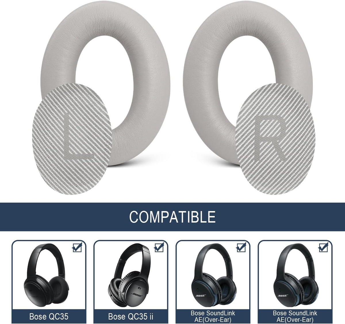 Premium Replacement Ear Pads for Bose QC35 & QC35ii Headphones Made by GEVO - Comfortable Adaptive Memory Foam and Extra Durable - Fits QuietComfort 35 & 35ii / SoundLink 1&2 AE | Sandstone