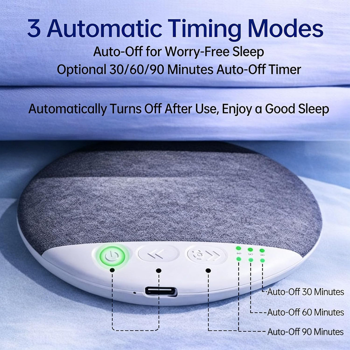2026 2Pcs) Upgrade Pillow Speaker for Sleeping, Sleep Speaker Under Pillow Bluetooth with White Noise, Dual-Mode