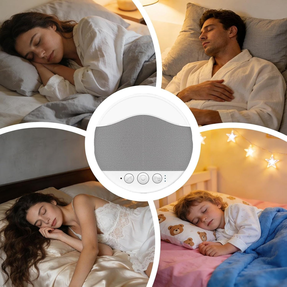 Generic Under Pillow Speaker,Stereo Headphones with White Noise - Portable Wireless Speaker,for Side Sleepers Christmas