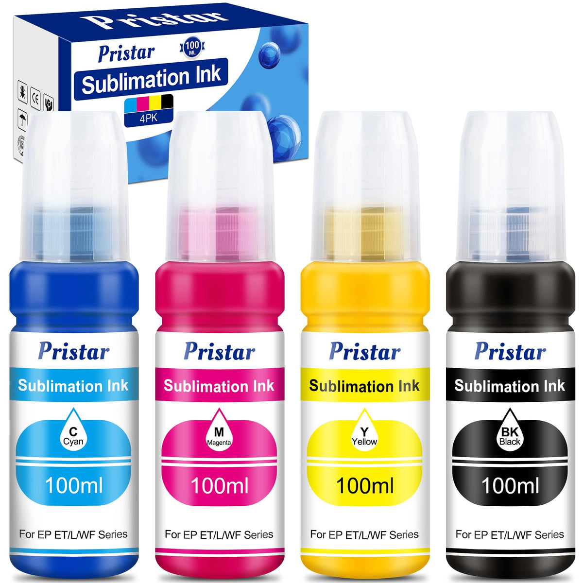 Pristar Sublimation Ink for EPS Ecotank ET 2803 ET-2800 ET-4800 ET-2850 2840 ET-2710 ET 2720 ET 2760 ET-15000 ET-3760 ET-2400 ET-2750 5170 400 ml