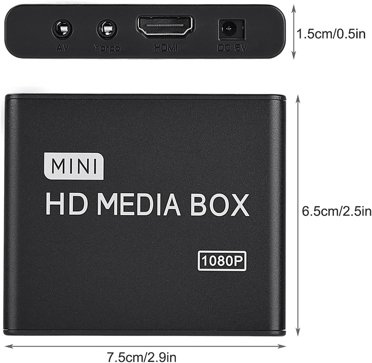 Fupi 1080P 7.1 1080P MMC MP3 Full-HD Digital Media Player, HDMI/AV/VGA Output, Surround Sound, HDMI Media Player