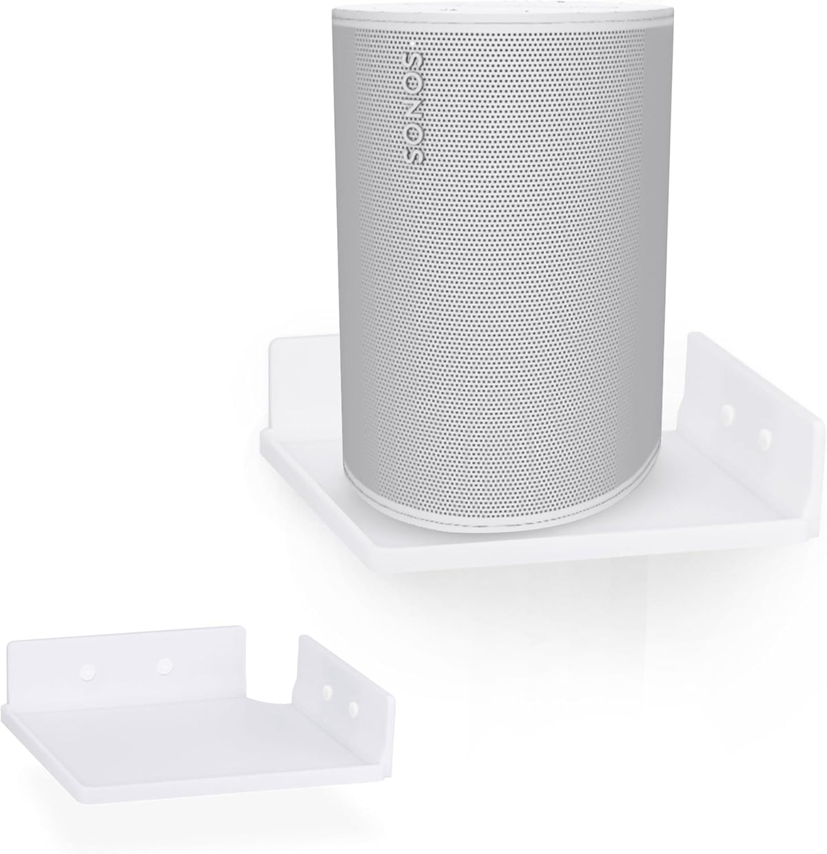 9" Small Corner Shelf Mount, Adhesive & Screw in, for Speakers, Cameras, Baby Monitors, Plants, Books Electronics