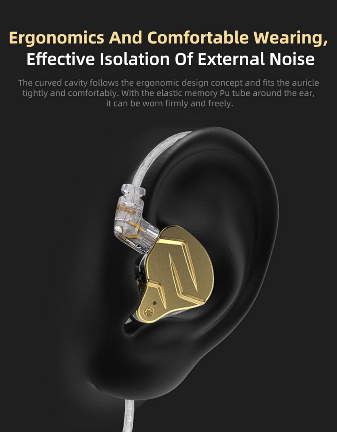 KZ ZSN PRO X Gaming Earbuds in Ear Monitor Headphones, High Fidelity IEMS Earphones, Hybrid Dual Driver Wired Earbuds with 1BA 1DD Detachable Tangle-Free Cable for Computer Tablet (Black, with Mic)