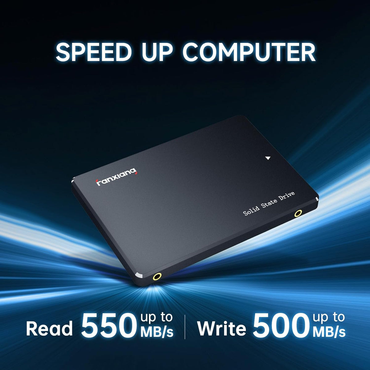 S101 512GB SSD SATA III 6Gb/s 2.5" Internal Solid State Drive, Read Speed up to 550MB/sec, Compatible with Laptop and PC Desktops(Black)