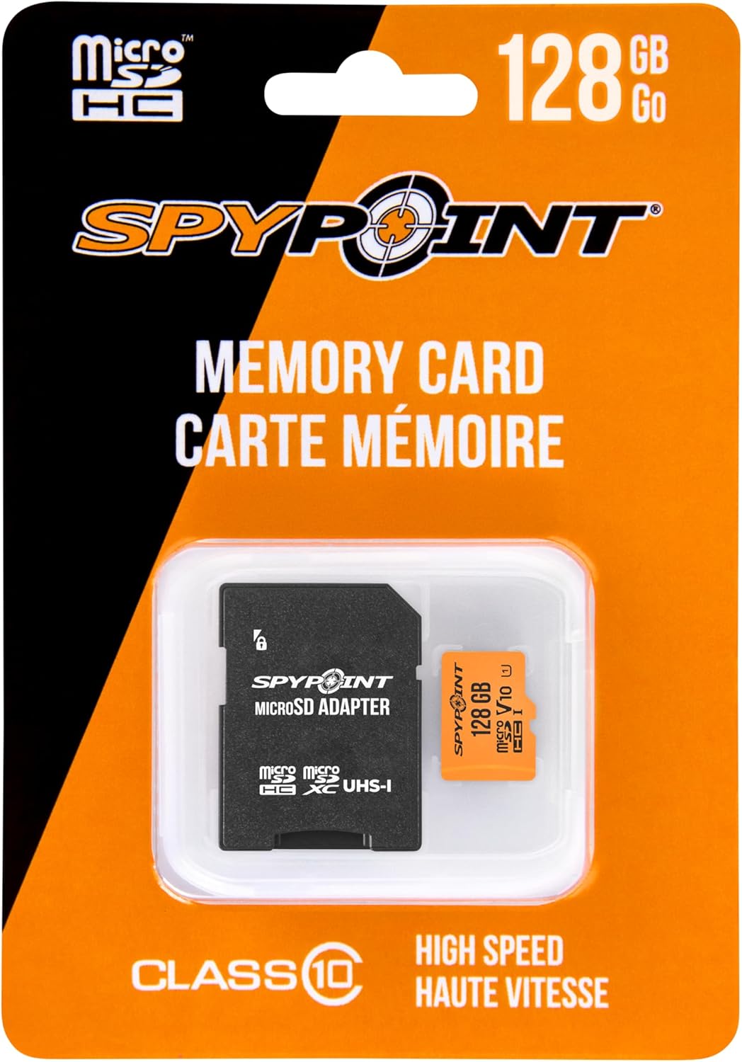 SPYPOINT 128GB Micro SD Memory Card Trail for Cameras | Adapter Media Storage for Trail and Game Cameras Designed | Used in Hunting and Trail Cams
