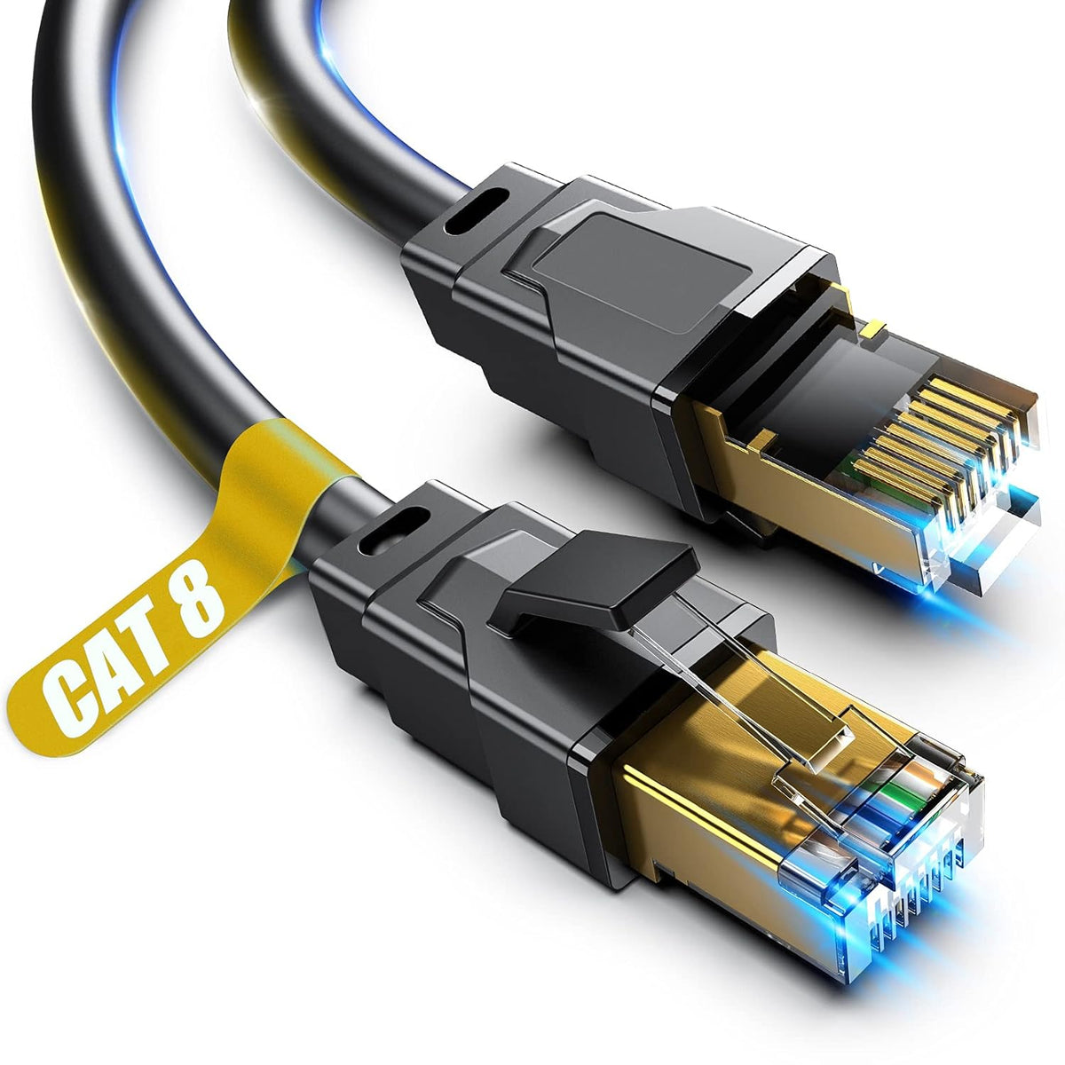 8 10FT, 26AWG 40Gbps 2000MHz, RJ45 PS5 Vabogu Cat Ethernet Cable Heavy Duty High Speed Gold Plated Shielded