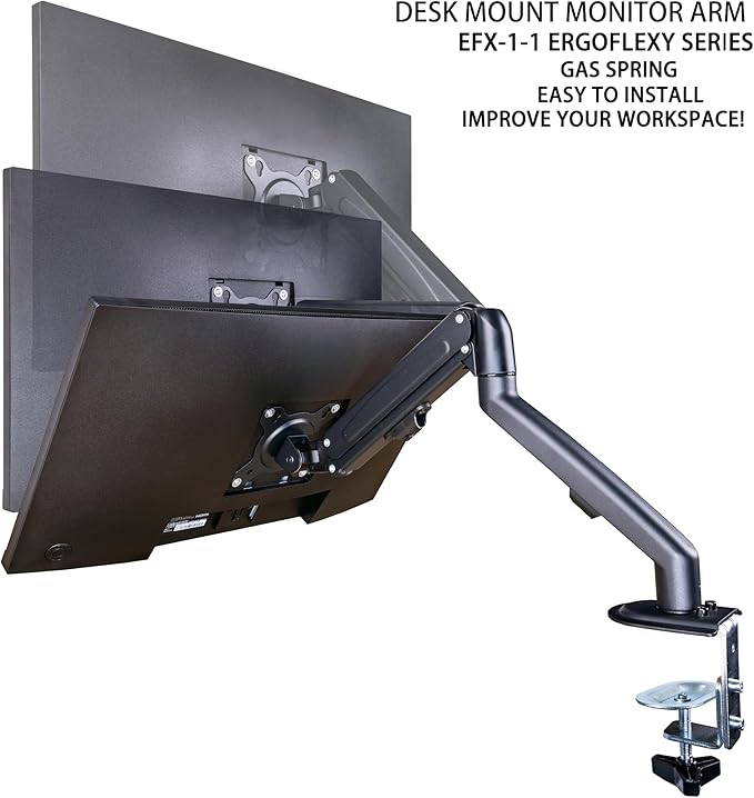 HP Series 5 Pro 24 FHD IPS Monitor with 5ms Response Time Anti-Glare Flicker Free 350 nits Brightness VESA Mount (100mm) Displayport HDMI Black/Silver w/DKZ Hub &amp ErgoFlexy Single Mount Ar