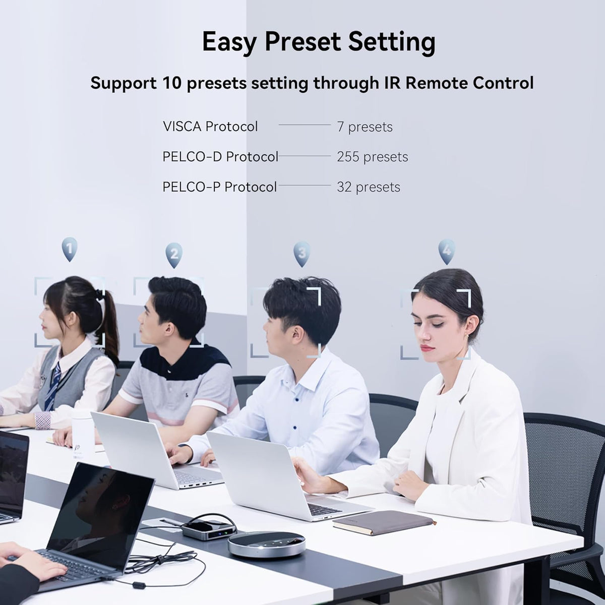 Tenveo UHD 4K PTZ Conference Room Camera 12X Optical Zoom USB3.0/HDMI Wide View Angle, 4K PTZ Camera for Video Conference Church Services Worship Events, Zoom/OBS/YouTube Live Streaming
