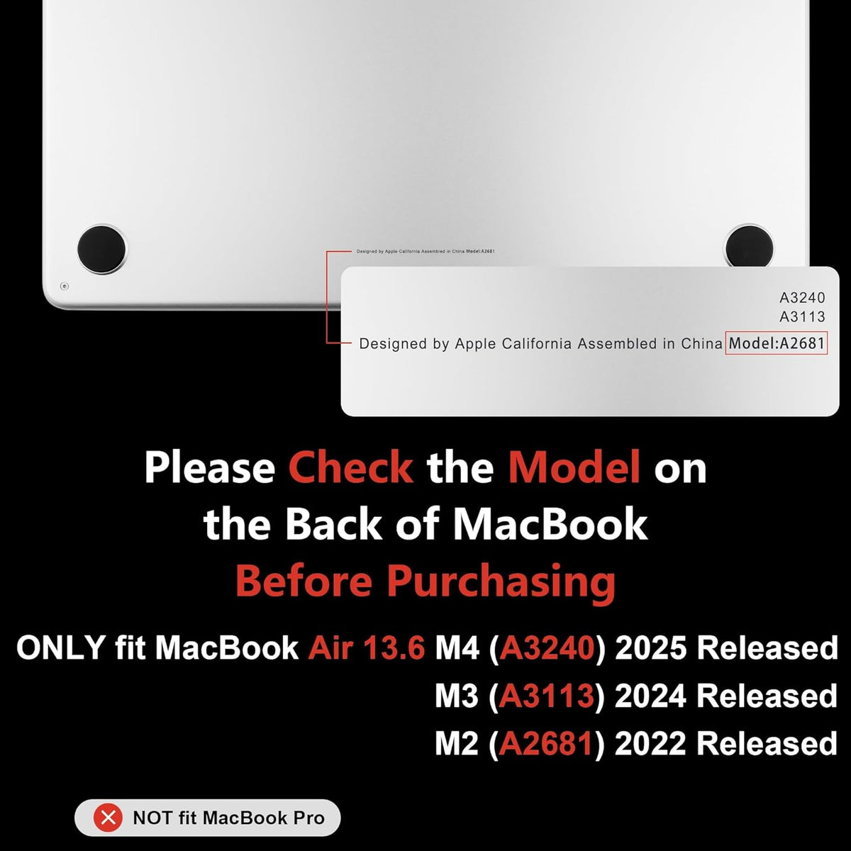 MEEgoodo Case for M4/M3/M2 MacBook Air 13.6 inch Case 2025 2024 2022, Fit Model A3240/A3113/A2681, Laptop Hard Shell with Keyboard Cover Compatible with MacBook Air 13 inch, Starry Wildflowers