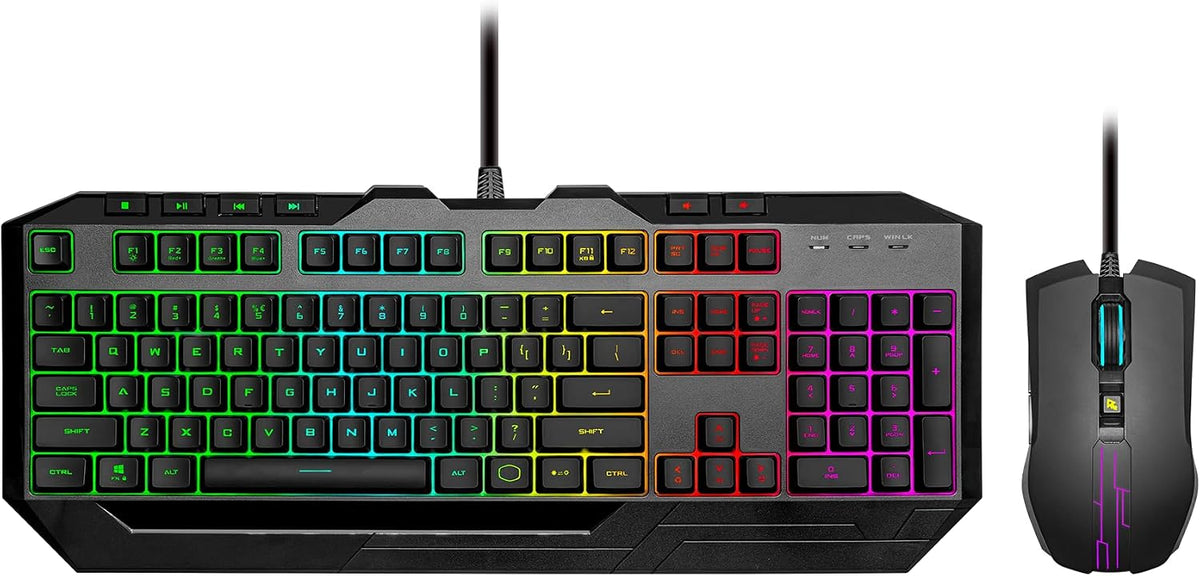Cooler Master 3 6-Zone 26-Key 5-Zone 4800 Devastator RGB Gaming Keyboard | Mouse Combo, RGB Keyboard, Rollover