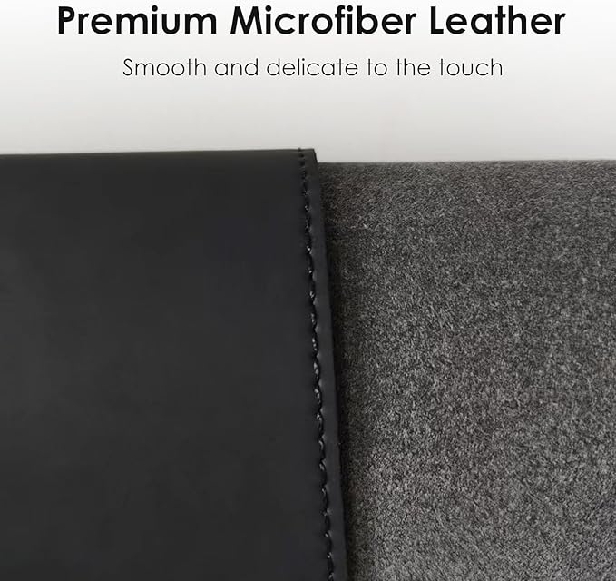 Magnetic Mouse Pad with Wireless Charging 23.4'' x 15.6'' Extra Large Desk Pad Waterproof and Scratch-Resistant Mousepad Charcoal Black Computer Mouse Mat for MacBook PC Laptop