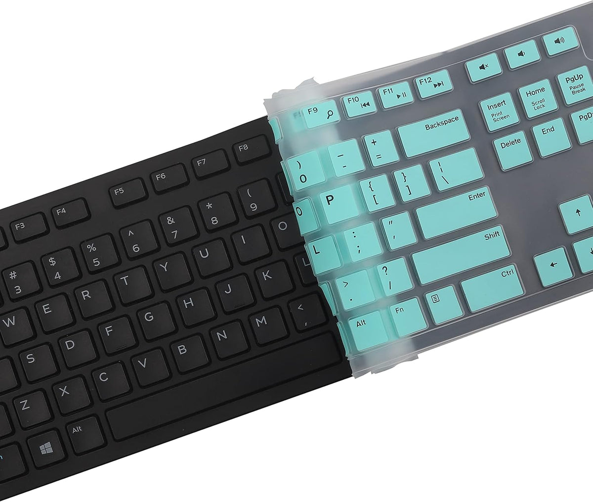 Keyboard Cover Skin for Dell KM636 KB216 KB216t KB216d KB216p Wired & Wireless Keyboard, Dell Optiplex 5250 3050 3240 5460 7450 7050, Dell Inspiron Desktop 24" 27" 5400 5490 7700 7790 3475 3670 3477