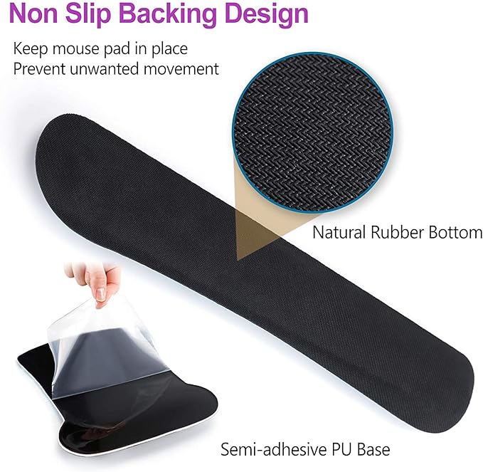 Keyboard Wrist Rest Pad and Ergonomic Mouse Pad Wrist Support Set Leopard for Gaming Office Comfortable and Pain Relief with Coaster Set