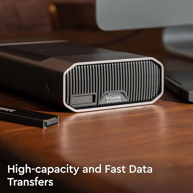 SanDisk Professional 8TB G-Drive Project - External HDD Thunderbolt 3 USB (10Gbps) 7200RPM Ultrastar Hard Drive Up to 250MB/s Read - SDPHG1H-008T-NBAAD
