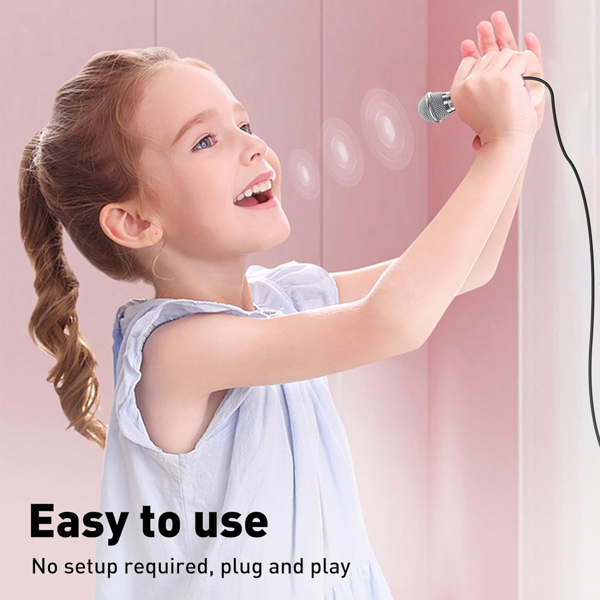 PoP voice 2PCS Mini Microphone for iPhone iPad Small ASMR Tiny Microphone for Video Recording, Singing, Vlogging, YouTube Two Mics Silver and Rose Golden