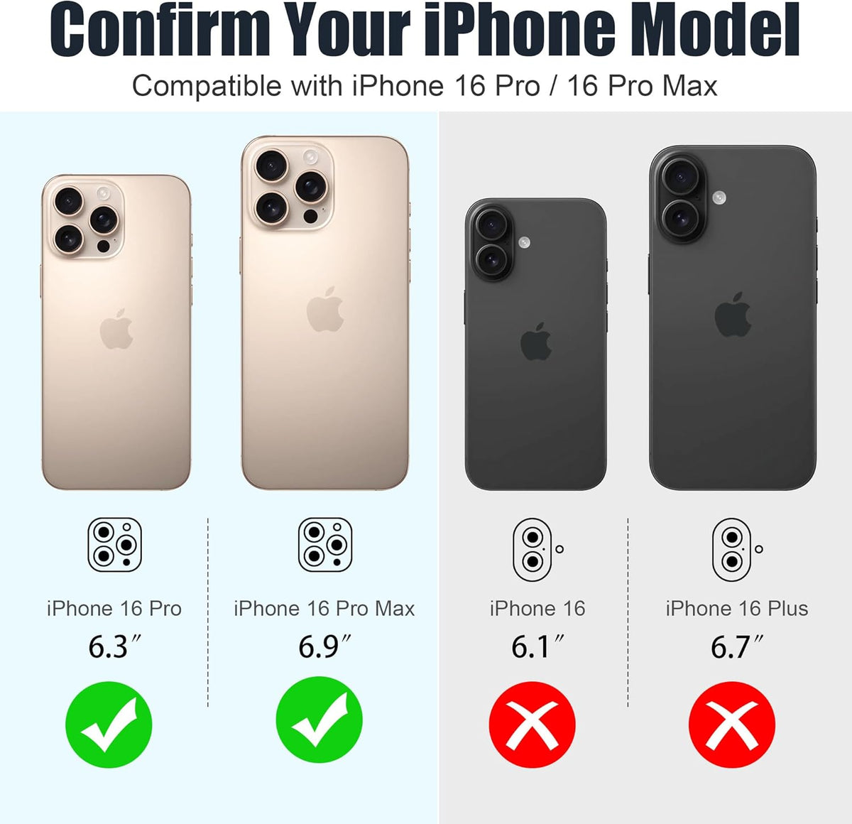 AGVEE 3+3 6 Pack for iPhone 16 Pro 6.3" / 16 Pro Max 6.9" Camera Lens Cover Protector, Bling Diamond & Bling Glitter Metal Ring 9H Tempered HD Glass Camera Cover Protector Film, Bling-Pink