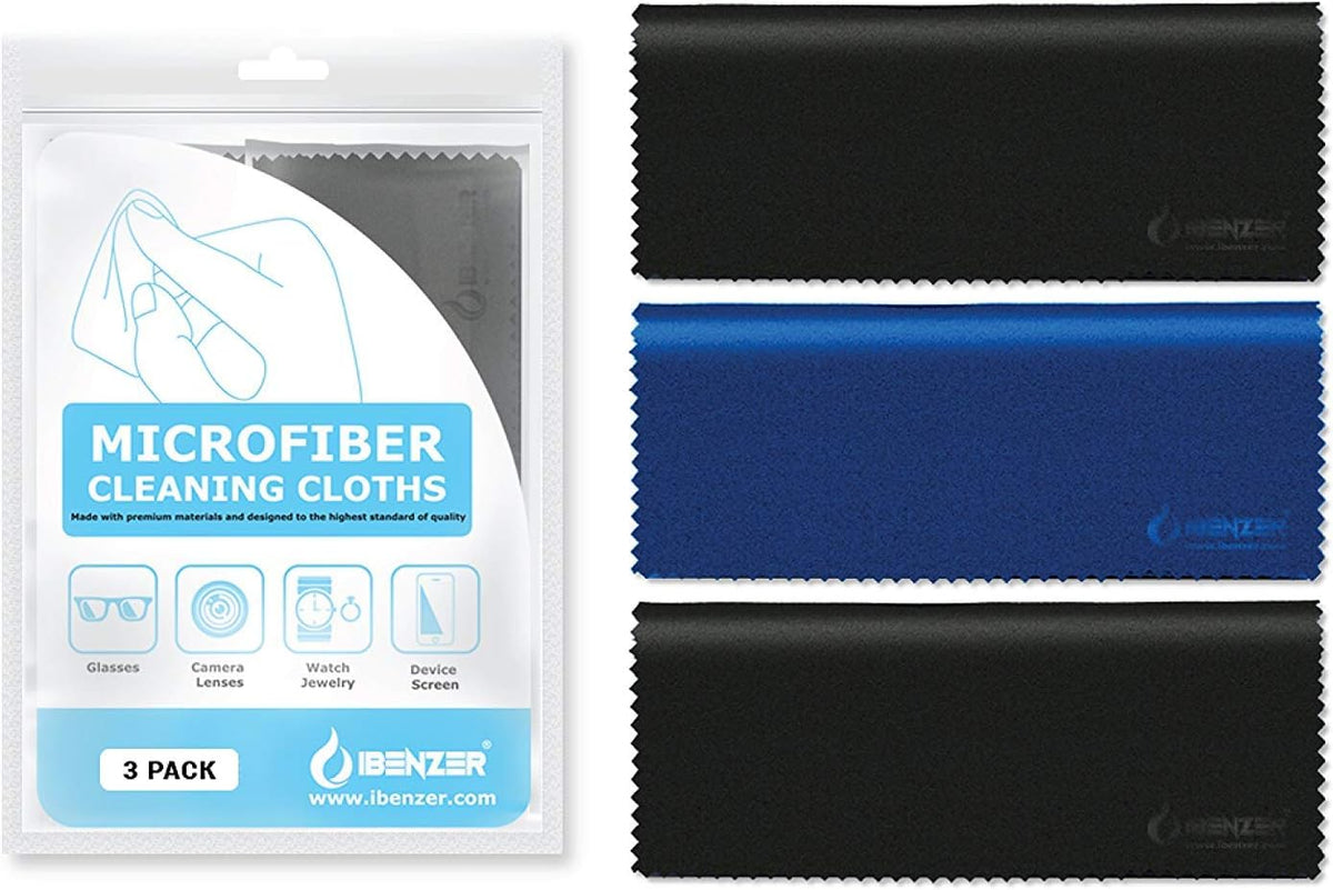 IBENZER MF01S-3P-A Microfiber Cleaning Cloths for Electronics Micro Fiber Camera Lens Cleaning Cloth, Glasses, Screens