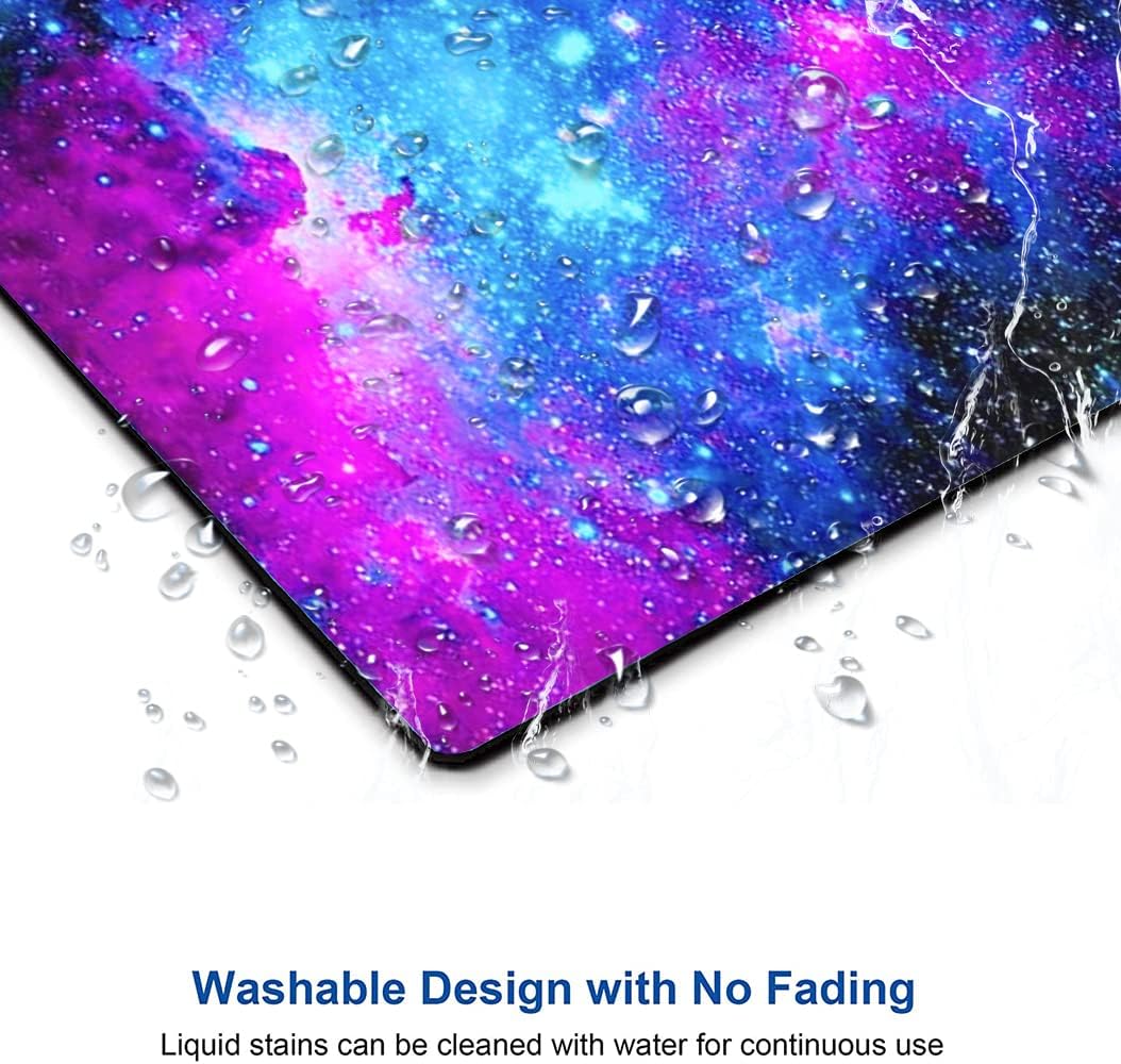 Mouse Pad, Square Anti-Slip Rubber Mousepad for Gaming Office Laptop Computer PC Men Women Kids, Cute Custom Pattern, Galaxy Nebula Universe Space