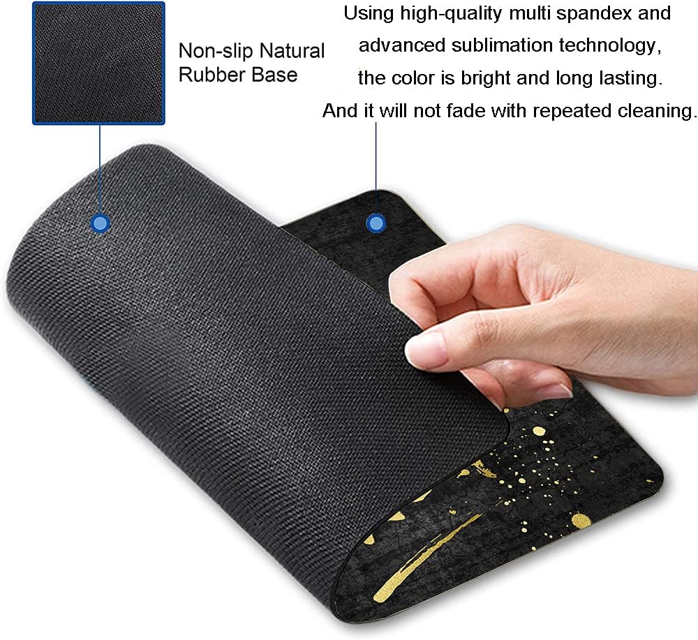 Hokafenle Mouse Pad, Motivational Mouse Pad with Inspirational Quotes Design, Mouse Mat Square Waterproof Mouse Pads, Non-Slip Rubber Base MousePads for Office Home Laptop, Good Vibes Only