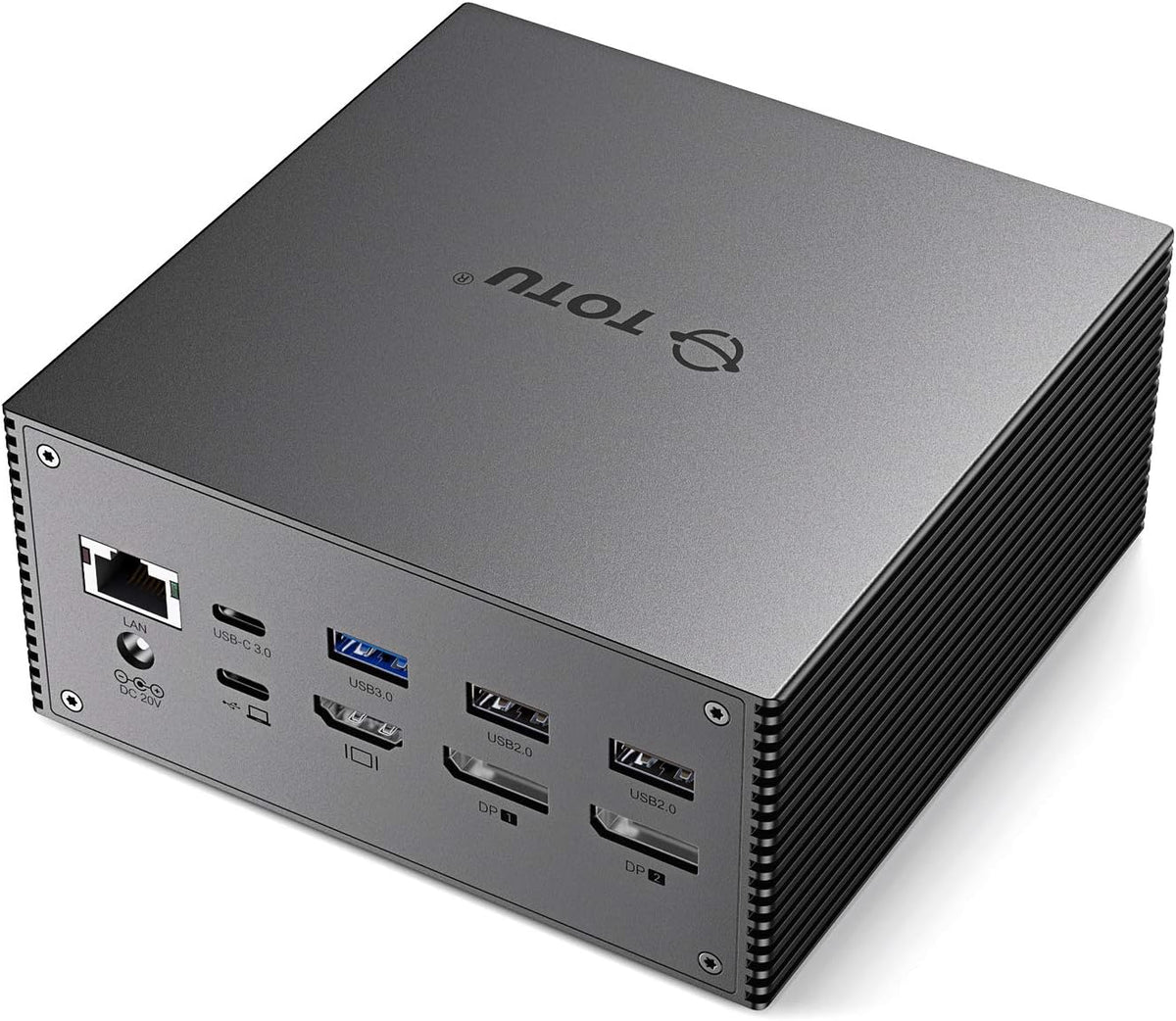 TOTU Upgraded Universal USB-C 4K Triple Display Docking Station with Charging Support for MacBook Pro & Windows Type C Systems (2 4K DP, HDMI, 6 USB Ports, 60W USB PD),Extended Display for macOS
