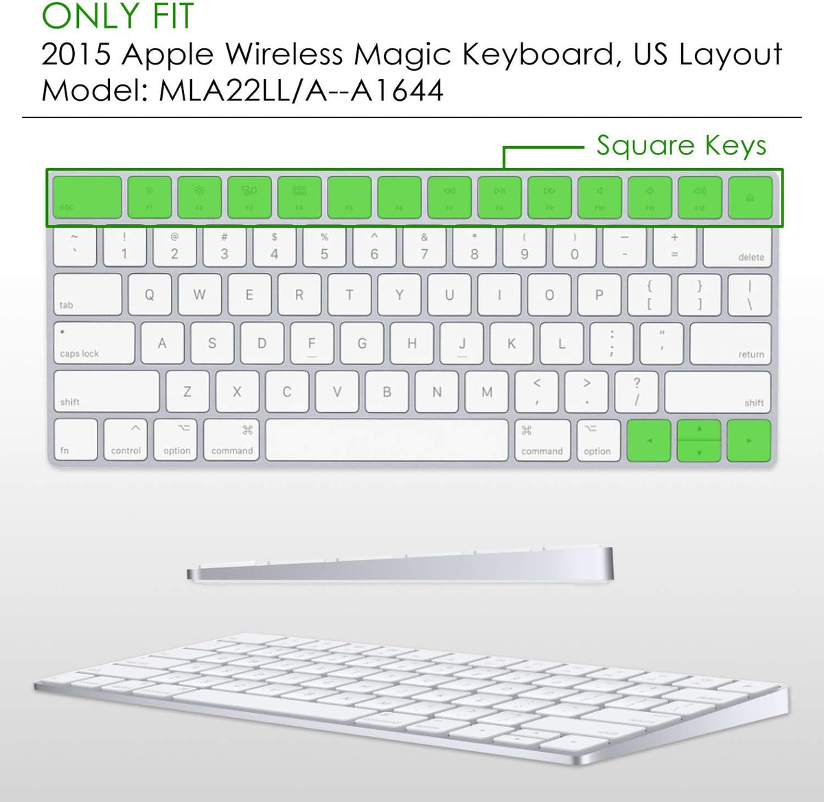 Allinside Rainbow Cover for Apple Magic Keyboard (MLA22LL/A) with US Layout