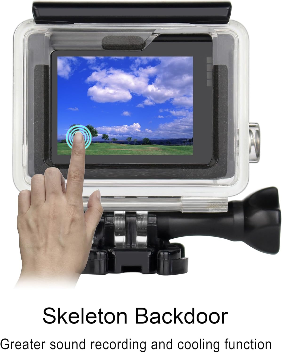 Skeleton Housing Case for GoPro Hero 4, Hero 3+, Hero 3 Action Camera Side Open Protective Housing Case with Skeleton Backdoor for Hero4 Black / Hero4 Silver / Hero3+ / Hero3