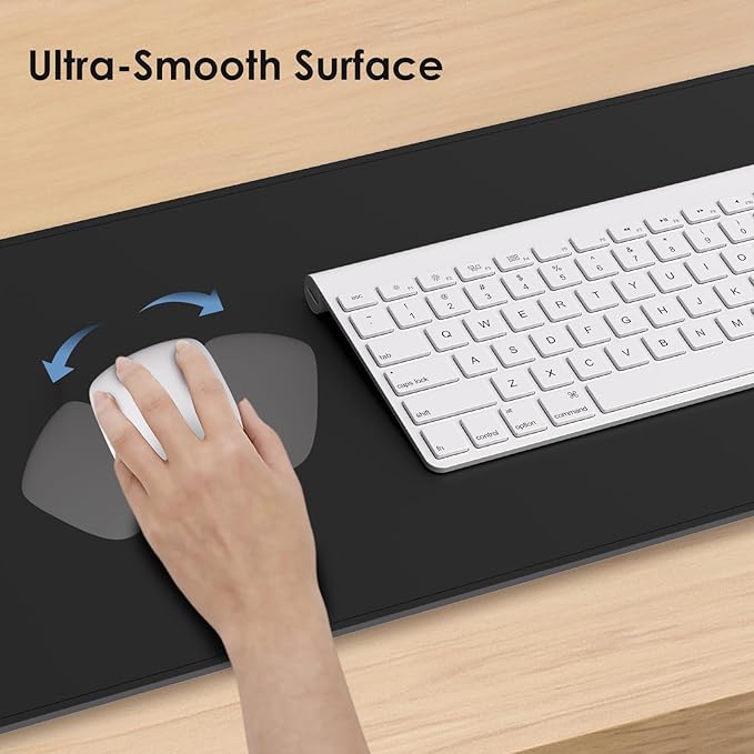 Magnetic Mouse Pad with Wireless Charging 23.4'' x 15.6'' Extra Large Desk Pad Waterproof and Scratch-Resistant Mousepad Charcoal Black Computer Mouse Mat for MacBook PC Laptop